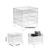 Manken İstanbul Havuz Sepet Tel Market Sepeti Çok Amaçlı Sepet 53x53 Cm Gümüş