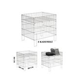 Manken İstanbul Havuz Sepet Tel Market Sepeti Çok Amaçlı Sepet 60x80 Cm Gümüş