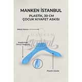 Manken İstanbul Mavi Plastik 30 Cm Çocuk Askısı Çocuk Elbise Askısı Çocuk Kıyafet Askısı Çok Renkli