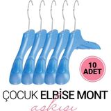 Manken İstanbul Mavi Plastik 30 Cm Çocuk Askısı Çocuk Elbise Askısı Çocuk Kıyafet Askısı