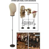 Manken İstanbul Metal Standlı Kafa Mankeni Aksesuar Mankeni - Vitrinler İçin Hafif ve Dayanıklı Tasarım - 001-Renkli