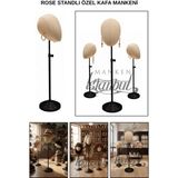 Manken İstanbul Metal Standlı Kafa Mankeni Aksesuar Mankeni Vitrinler İçin Renkli Tasarım - 001-Renkli