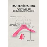 Manken İstanbul Pembe Plastik 30 Cm Çocuk Askısı Çocuk Elbise Askısı Çocuk Kıyafet Askısı Çok Renkli