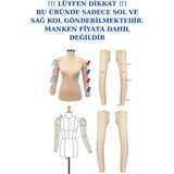 Manken İstanbul Sünger Komple Iğne Batabilen Seyyar Sol ve Sağ 36/38/40 Beden Uyumlu Prova Mankeni Kolu