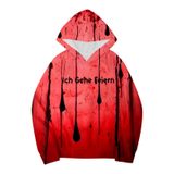 MaNMaNing Çocuk Cadılar Bayramı Uzun Kollu Harf Baskılı Sıcak Kapüşonlu Kazak Üst Giyim Sweatshirt Erkek Kız Kostüm Kazak Çocuk, Brick Kırmızısı, 18-24 Ay