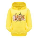 MaNMaNing Çocuk Cadılar Bayramı Uzun Kollu Harf Baskılı Sıcak Kapüşonlu Kazak Üst Sweatshirt Erkek Kız Çocuk Kostümü, Sarı, 10-11 Yaş