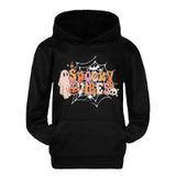 MaNMaNing Çocuk Cadılar Bayramı Uzun Kollu Harf Baskılı Sıcak Kapüşonlu Kazak Üst Sweatshirt Erkek Kız Çocuk Kostümü, Siyah, 3-4 Yaş
