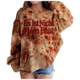 MaNMaNing Erkek Cadılar Bayramı Kapüşonlu Kazak Kan Sıçraması Üst Günlük Rahat Rol Oyunu Sweatshirt Erkek Çocuk 2 12 Yaş Kostüm, Yeşil., 7-8 Yaş