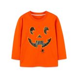 MaNMaNing Erkek Cadılar Bayramı Sweatshirt Karanlıkta Parlayan Gömlek Kabak Üst Uzun Kollu Kıyafet Erkek Kostümü, Turuncu., 5-6 Yaş