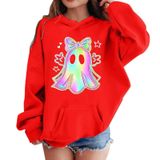 MaNMaNing Erkek Kız Cadılar Bayramı Kapüşonlu Kazak Bol Baskı Uzun Kollu Spor Üst Sweatshirt Çocuk 3 12 Yaş Kostüm, Kırmızı, 5-6 Yaş