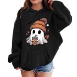 MaNMaNing Erkek Kız Cadılar Bayramı Kapüşonlu Kazak Bol Spor Baskı Uzun Kollu Üst Sweatshirt Çocuk 3 12 Yaş Kostüm, Siyah, 3-4 Yaş