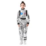 MaNMaNing Erkek Kız Çocuk Uzay Astronot Karnaval Kostümü Performans Cadılar Bayramı Cosplay Uzay Kıyafeti Pilotlar Tulum Çocuk Tulumu 10-12 Yaş