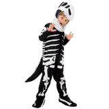 MaNMaNing Genç Cadılar Bayramı Dinozor İskelet Kostümü Tulum Cosplay Kıyafeti Korkutucu Parti Performans Giysisi Erkek Çocuk, 8-9 Yaş