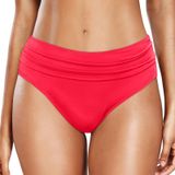 MaNMaNing Kadın Büyük Beden Yüksek Bel Bikini Altı Toplanmış Yüksek Kesim Tam Koruma Spor Yoga Bikini Altı Rahat Plaj Kadın (, Wassermelonenrot, XXL