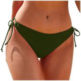 MaNMaNing Kadın Büyük Beden Yüksek Bel Bikini Altı Toplanmış Yüksek Kesim Tam Koruma Spor Yoga Plaj Mayo Rahat Kadın (, asker yeşili, L