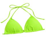 MaNMaNing Kadın modaya uygun bikini üstü büyük beden önden bağlamak için siyah Monokini plaj kadın (, Açık Yeşil, S