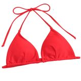 MaNMaNing Kadın modaya uygun bikini üstü büyük beden önden bağlamak için siyah Monokini plaj kadın (, Kırmızı, S