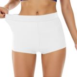MaNMaNing Kadın yüzme şortu plaj havuzu rahat şık geniş bacak hafif hareket bikini üstü kadın mayosu (, Beyaz, S
