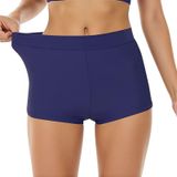 MaNMaNing Kadın yüzme şortu plaj havuzu rahat şık geniş bacak hafif hareket bikini üstü kadın mayosu (, Lacivert, M