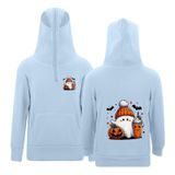 MaNMaNing Kız Cadılar Bayramı Kapüşonlu Kazak Baskılı Uzun Kollu Fermuarlı Sweatshirt Cepler Günlük Kıyafet Kız 3 14 Yaş Kostüm, Açık mavi, 3-4 Yaş