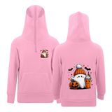 MaNMaNing Kız Cadılar Bayramı Kapüşonlu Kazak Baskılı Uzun Kollu Fermuarlı Sweatshirt Cepler Günlük Kıyafet Kız 3 14 Yaş Kostüm, Pembe., 7-8 Yaş