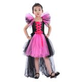 MaNMaNing Küçük kız cadı cadılar bayramı kostümü gökkuşağı siyah elbise Cosplay parti tütü tül kıyafet kız, B, 5-6 Yaş