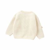 MaNMaNing Yenidoğan bebek, kız çocuk, erkek çocuk, yuvarlak yaka, cadılar bayramı kıyafeti, uzun kollu, kabak, örgü kazak, sweatshirt, bebek kostümü, Bej, 9-12 Ay