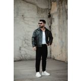 MANMARK Siyah Vintage 90'S Oversize Erkek Deri Ceket