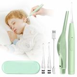 Manmihealth 2 LED Işıklı Kulak Balmumu Temizleme Kiti, Çocuklar ve Yetişkinler için 5 Paket Görünmez Kulak Temizleyici Aleti, Saklama Kutulu Dahili USB Kulak Balmumu Temizleme Aleti (Yeşil)