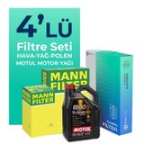 MANN Audi A7 3.0 Dizel QUATRO 245HP Filtre Bakım Seti Motul Motor Yağlı (2010-2016) 4 Lü