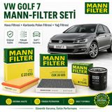 Mann Filter Akscar Vw Golf Vıı 1.4 Tsı Benzinli (2014-2017) Uyumlu 3'lu Filtre Bakım Seti