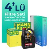 Mann Filter Audi A7 3.0 Dizel Quatro 272 Hp Filtre Bakım Seti Motul Motor Yağlı (2014-2018) 4 Lü