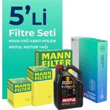 Mann Filter Audi A7 3.0 Dizel Quatro 272 Hp Filtre Bakım Seti Motul Motor Yağlı (2014-2018) 5 Li