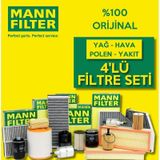 Mann Filter Fiat Egea 1.3 Euro 5 2016-2020 4'lü Filtre Bakım Seti