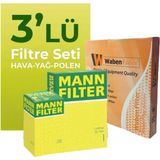 Mann Filter Ford Courier 1.5 Ecoblue Filtre Bakım Seti (2018-2023) 3 Lü