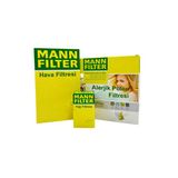 Mann-Filter Ford Focus 4 1.5 Uyumlu Ecoblue Dizel Manuel Mann Filtre Seti 2018- Hava+Yağ+A.alerjik Polen