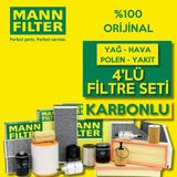Mann Filter Mann-Filter Renault Captur 1.5 Dci Filtre Bakım Seti 2013-2019 4lü Karbonlu