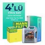 Mann Filter Mann Peugeot 301 1.2 Benzin Vti Filtre Bakım Seti Liqui Moly Motor Yağlı (2012-2015) 4 Lü
