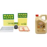 Mann Fılter Mann Skoda Octavia 1.4 Tsi Yağ Bakım Seti 2014-2019+Castrol Edge 5W30 4Lt 2023 Üretim Motor Yağ