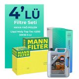 Mann Filter Mann Volkswagen Caddy 1.6 Dizel Filtre Bakım Seti Liqui Moly Motor Yağlı (2010-2015) 4 Lü