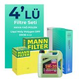 Mann Filter Mann Volkswagen Polo 1.4 Dizel Filtre Bakım Seti Liqui Moly Motor Yağlı (2001-2009) 4 Lü