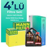 Mann Filter Mercedes CLK200 Kompresor Filtre Bakım Seti Motul Motor Yağlı (2003-2011) 4 Lü