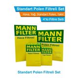 Mann Fılter Opel Astra J 1.3 Cdti Dizel Mann Filtre Bakım Seti 2009-2015 Hava+Yağ+Yakıt+Standart Polen