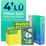 Mann Filter Opel Insignia 1.4 Turbo Filtre Bakım Seti Cast Rol Motor Yağlı (2011-2017) 4 Lü