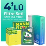 Mann Filter Opel Insignia 1.4 Turbo Filtre Bakım Seti Castrol Motor Yağlı (2011-2017) 4 Lü