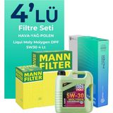 Mann Filter Opel Insignia 1.4 Turbo Filtre Bakım Seti Liqui Moly Motor Yağlı (2011-2017) 4 Lü