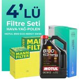 Mann Filter Opel Insignia 1.4 Turbo Filtre Bakım Seti Motul Motor Yağlı (2011-2017) 4 Lü