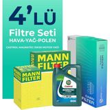 Mann Filter Opel Insignia 1.5 Turbo Filtre Bakım Seti Cast Rol Motor Yağlı (2017-2023) 4 Lü