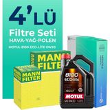 Mann Filter Opel Insignia 1.5 Turbo Filtre Bakım Seti Motul Motor Yağlı (2017-2023) 4 Lü