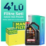 Mann Filter Peugeot 301 1.2 Benzin Vti Filtre Bakım Seti Motul Motor Yağlı (2012-2015) 4 Lü